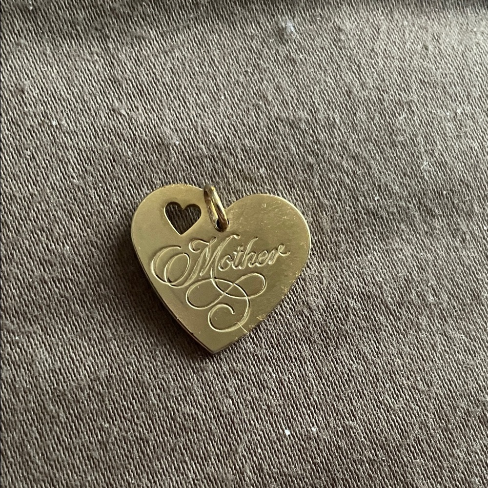 Gold Heart 'Mother' Pendant
